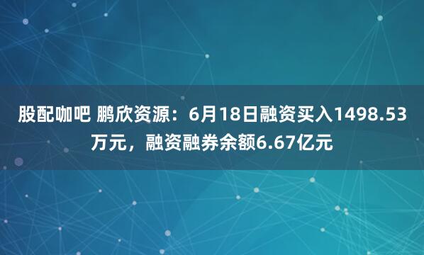 股配咖吧 鹏欣资源:6月18日融资买入1498.53万元,融资融券余额6.67亿元