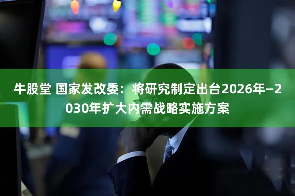 牛股堂 国家发改委：将研究制定出台2026年—2030年扩大内需战略实施方案